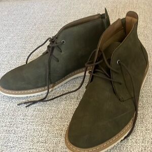 Men's Green Leather Boots